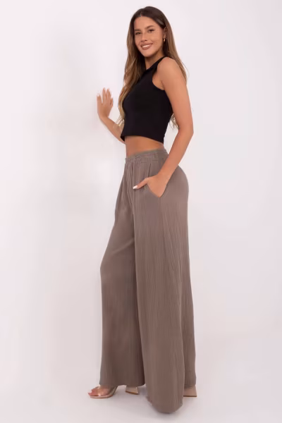 Spodnie Damskie Model MI-SP-2563.84 Brown - Italy Moda — zdjęcie 2