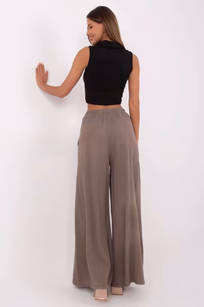 Spodnie Damskie Model MI-SP-2563.84 Brown - Italy Moda — zdjęcie 3