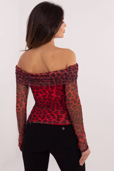 Bluzka Model DHJ-BZ-18701.59 Red - Italy Moda — zdjęcie 3