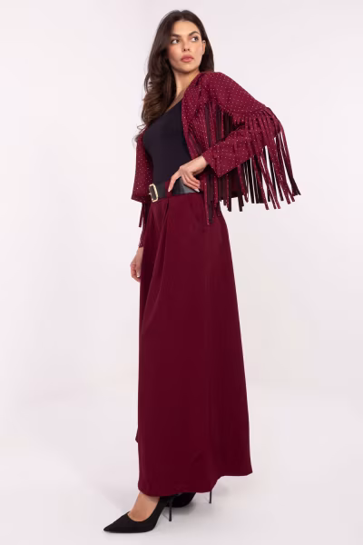 Spodnie Damskie Model IT-SP-19963.09P Bordo - Italy Moda — zdjęcie 2