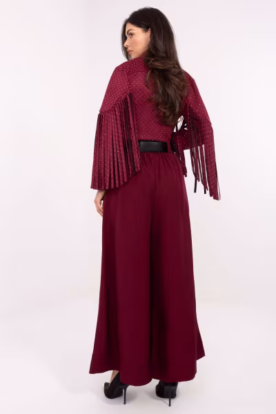 Spodnie Damskie Model IT-SP-19963.09P Bordo - Italy Moda — zdjęcie 3