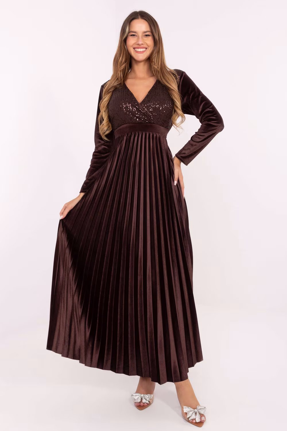 Sukienka Model IT-SK-16919.04P Dark Brown - Italy Moda