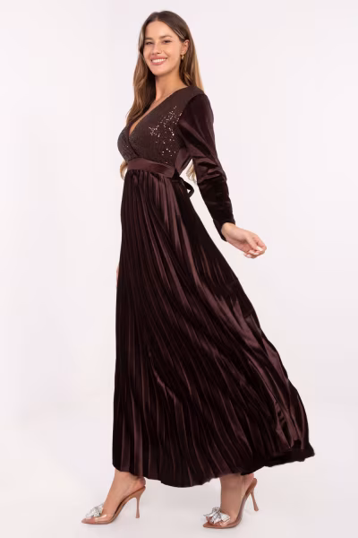 Sukienka Model IT-SK-16919.04P Dark Brown - Italy Moda — zdjęcie 2