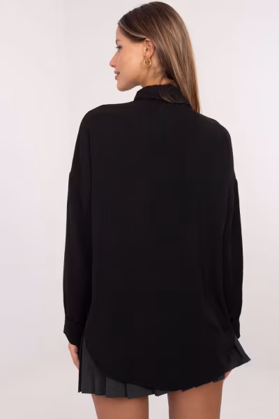 Koszula Damska Model MI-KS-61523.60P Black - Italy Moda — zdjęcie 3