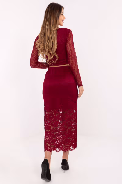 Spódnica Model MI-SD-G9137.16P Bordo - Italy Moda — zdjęcie 3