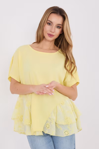 Bluzka Model IT-BZ-81870.18 Light Yellow - Italy Moda — zdjęcie 1