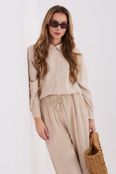Koszula Damska Model IT-KS-3060.23 Beige - Italy Moda — zdjęcie 1