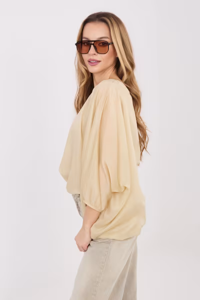 Bluzka Model IT-BZ-18868.81 Beige - Italy Moda — zdjęcie 2