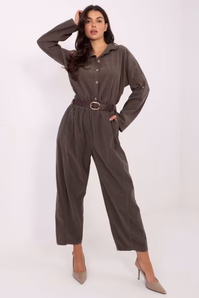Spodnie Damskie Model IT-SP-258009.83 Dark Khaki - Italy Moda — zdjęcie 1