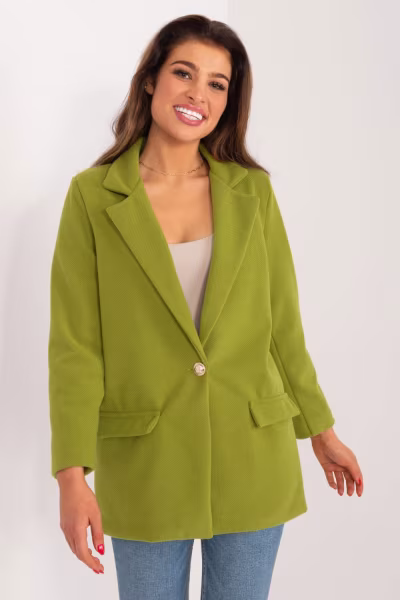 Marynarka Model DHJ-MA-18598.12X Oliwka - Italy Moda — zdjęcie 3