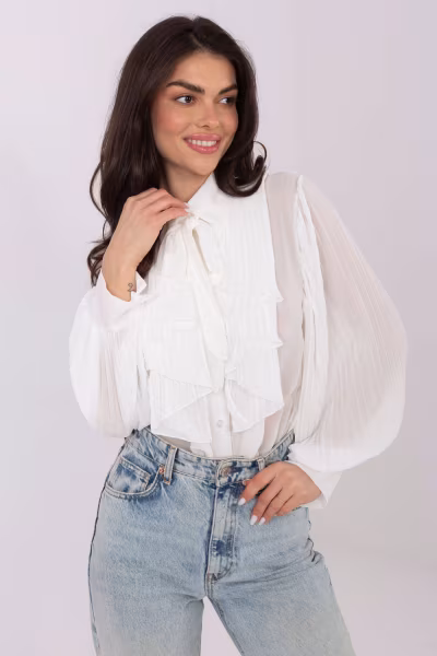 Koszula Damska Model MI-KS-A2818.09 White - Italy Moda — zdjęcie 1