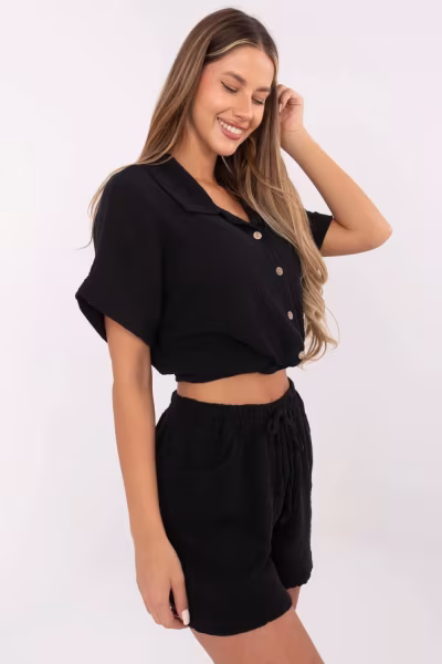 Szorty Damski Model MO-SN-9717.95 Black - Italy Moda — zdjęcie 2