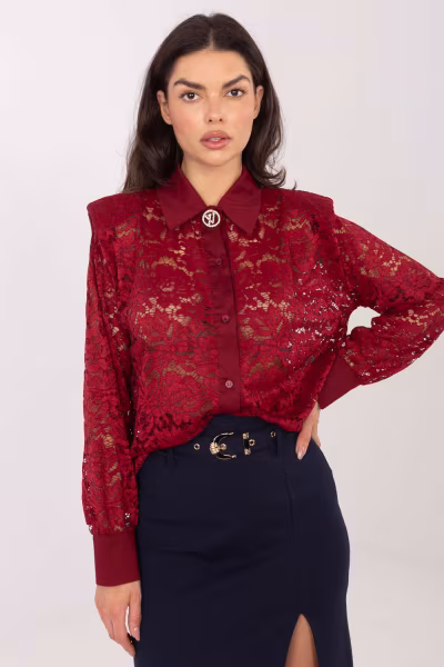 Koszula Damska Model IT-KS-21999.50 Bordo - Italy Moda — zdjęcie 1