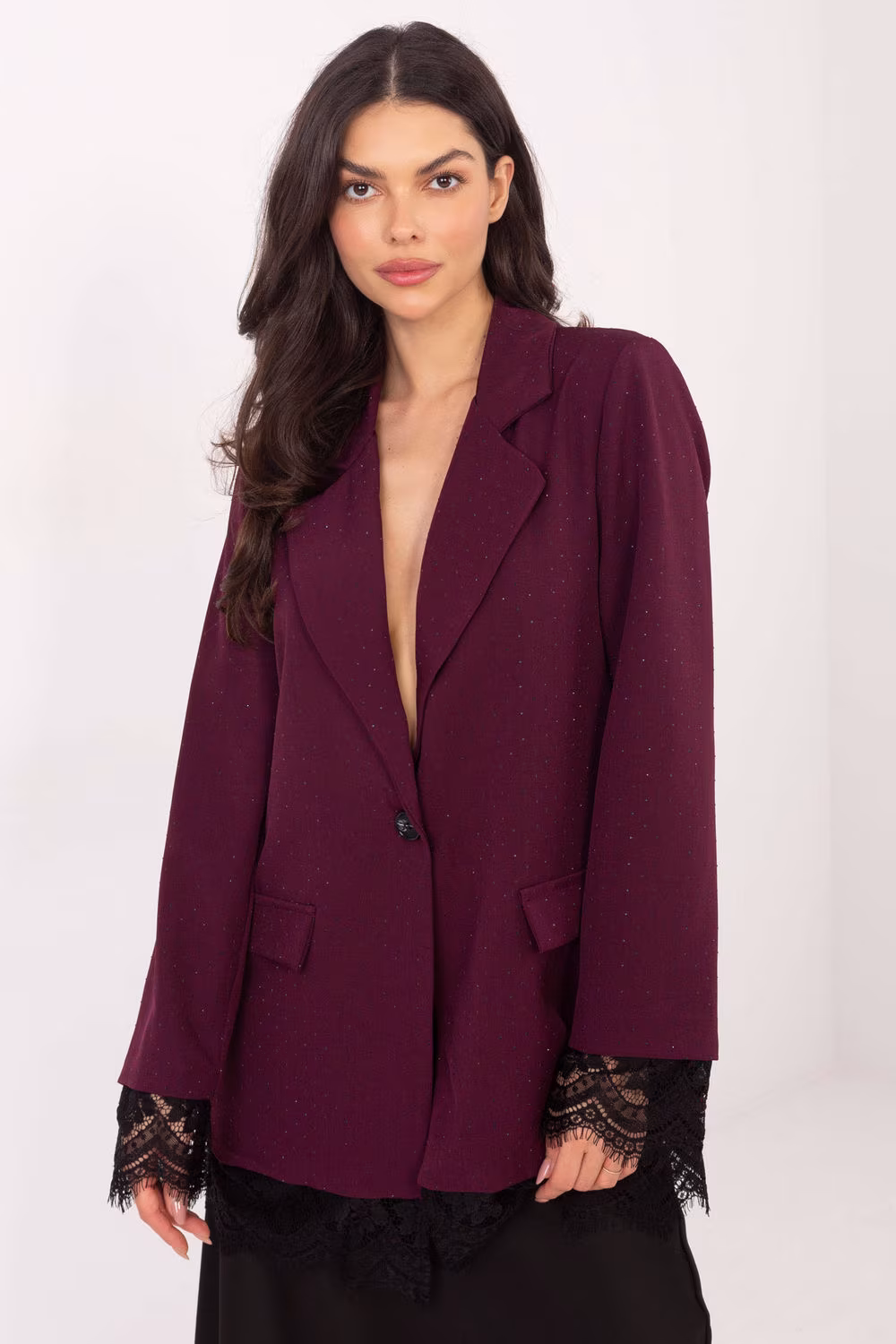 Marynarka Model IT-MA-FL9916-1.07P Dark Red - Italy Moda