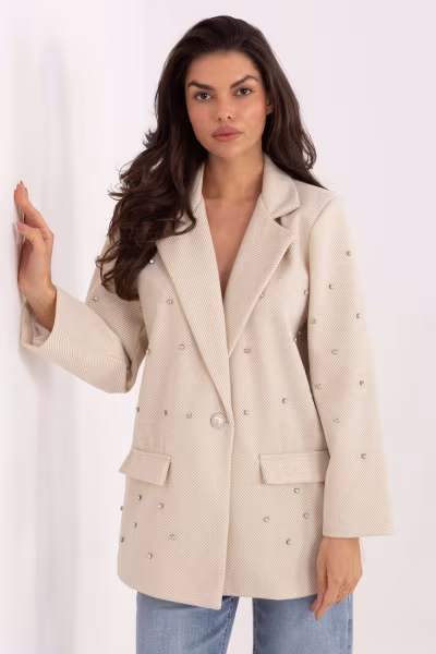 Marynarka Model IT-MA-18365.97 Light Beige - Italy Moda — zdjęcie 1