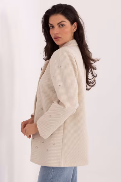 Marynarka Model IT-MA-18365.97 Light Beige - Italy Moda — zdjęcie 3