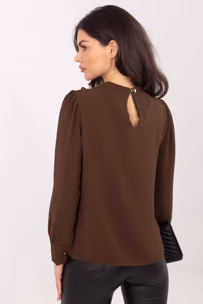 Bluzka Model MI-BZ-278519-1.40 Brown - Italy Moda — zdjęcie 3