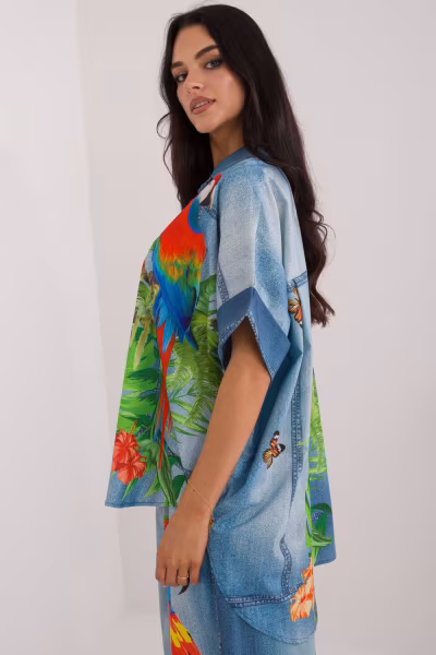 Koszula Damska Model DHJ-KS-19007.32 Blue - Italy Moda — zdjęcie 2