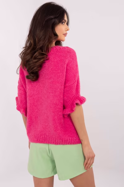 Sweter Damski Model MI-SW-2913.99 Fluo Pink - Italy Moda — zdjęcie 3