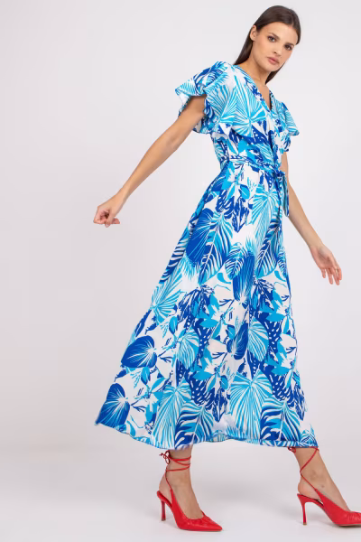 Sukienka Model DHJ-SK-13203-1.03X White/Blue - Italy Moda — zdjęcie 3
