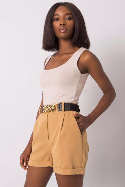 Szorty Damskie Model DHJ-SN-13186.03P Camel - Italy Moda — zdjęcie 3