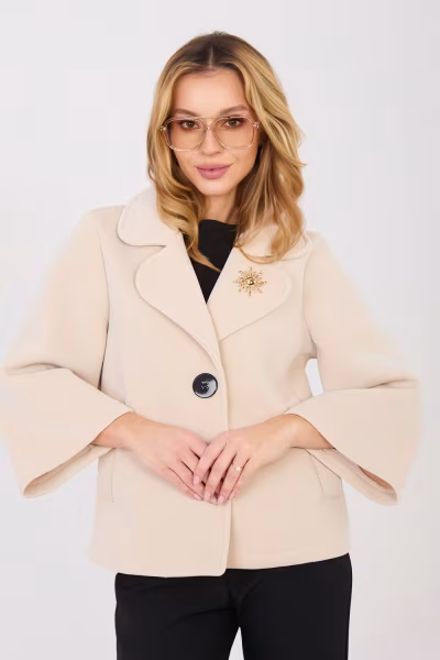 Płaszcz Damski Model IT-KR-FL8159-1.29 Beige - Italy Moda — zdjęcie 1
