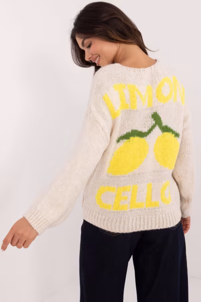Sweter Damski Model MI-SW-2108.92 Light Beige - Italy Moda — zdjęcie 3