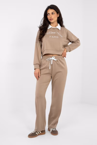 Spodnie Komplet Model IT-KMPL-22212.36 Dark Beige - Italy Moda — zdjęcie 1