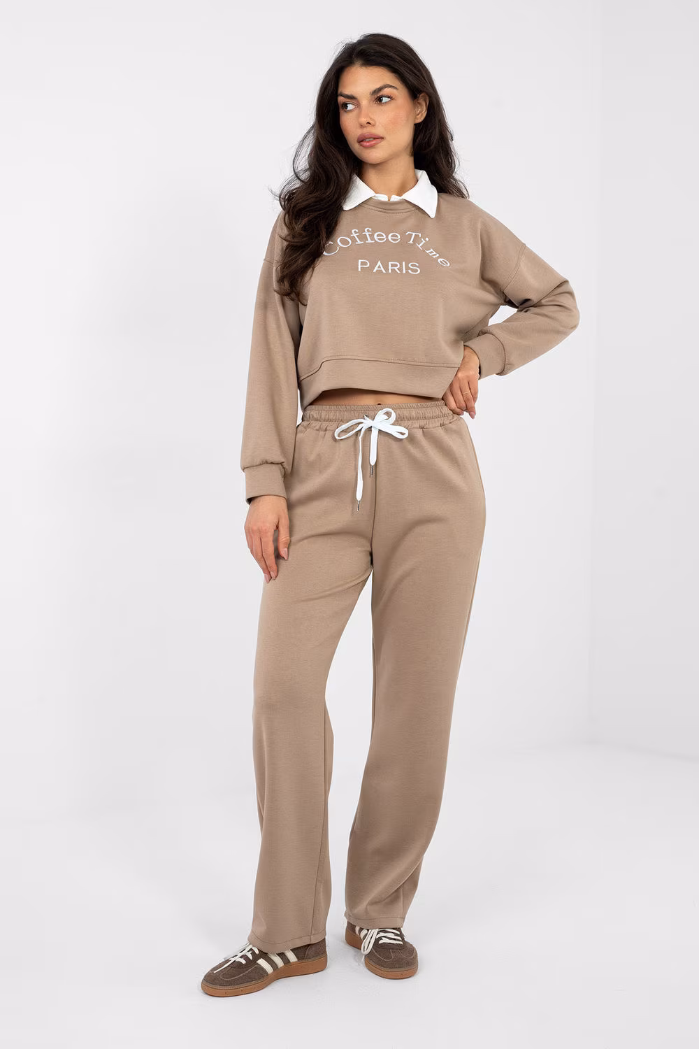 Spodnie Komplet Model IT-KMPL-22212.36 Dark Beige - Italy Moda