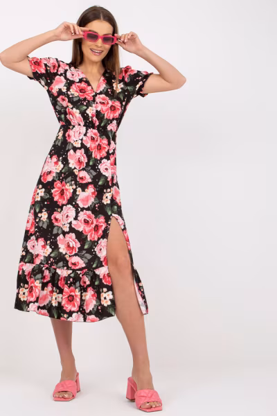 Sukienka Model DHJ-SK-7006.48 Black/Red - Italy Moda — zdjęcie 2