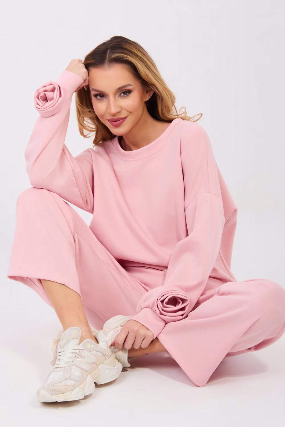 Spodnie Komplet Model IT-KMPL-10015.33 Light Pink - Italy Moda