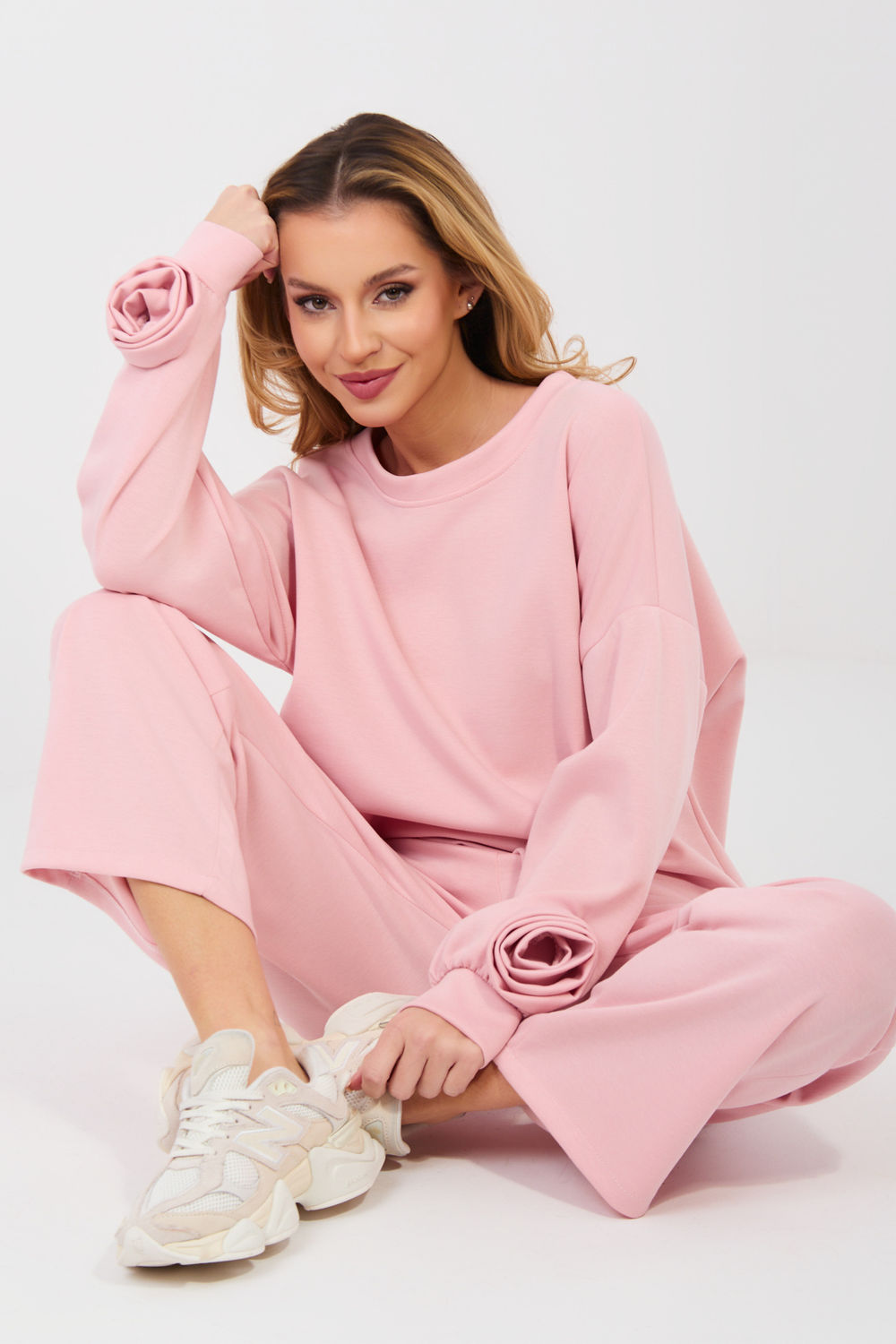 Spodnie Komplet Model IT-KMPL-10015.33 Light Pink - Italy Moda