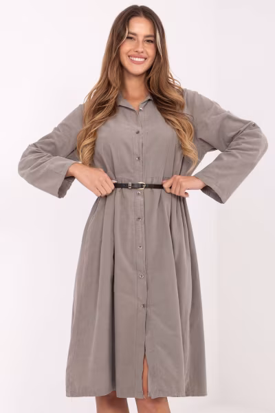 Sukienka Model MI-SK-92400.17 Dark Beige - Italy Moda — zdjęcie 1
