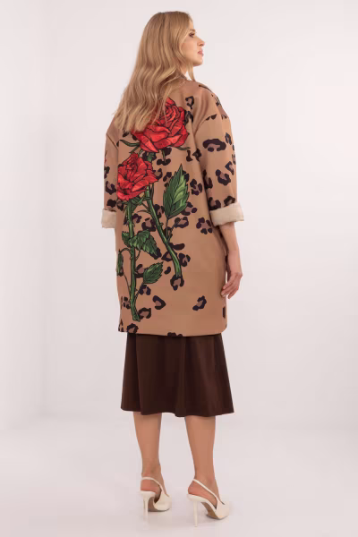Płaszcz Damski Model DHJ-PL-19821.60P Camel - Italy Moda — zdjęcie 3