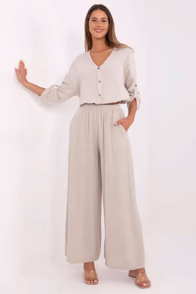 Spodnie Damskie Model MI-SP-2563.84 Beige - Italy Moda — zdjęcie 1