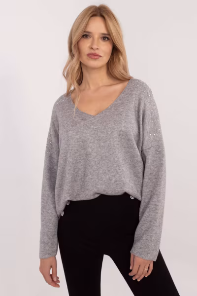 Sweter Damski Model DHJ-SW-17690.21 Grey - Italy Moda — zdjęcie 1