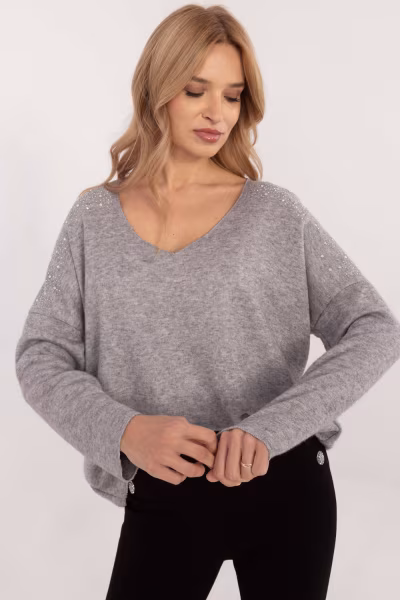 Sweter Damski Model DHJ-SW-17690.21 Grey - Italy Moda — zdjęcie 2