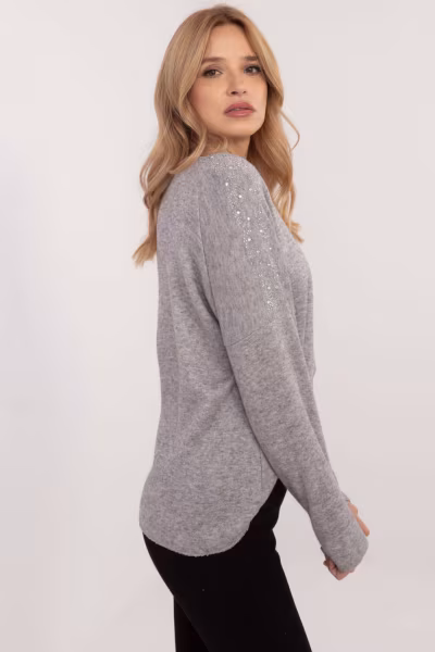 Sweter Damski Model DHJ-SW-17690.21 Grey - Italy Moda — zdjęcie 3