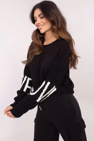 Bluza Damska Model MI-BL-M5975.26P Black - Italy Moda — zdjęcie 2