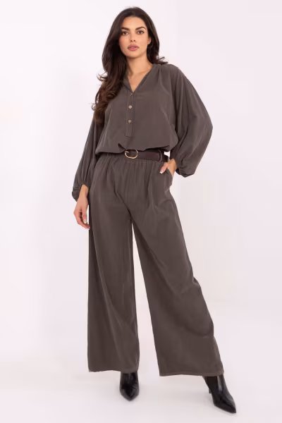 Spodnie Damskie Model IT-SP-25782.73 Dark Khaki - Italy Moda — zdjęcie 1