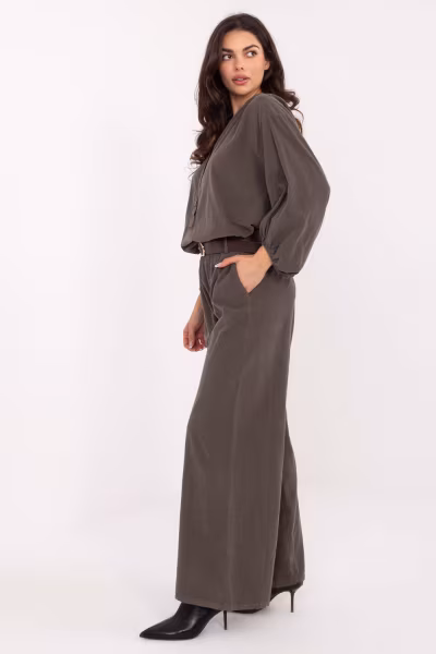Spodnie Damskie Model IT-SP-25782.73 Dark Khaki - Italy Moda — zdjęcie 2