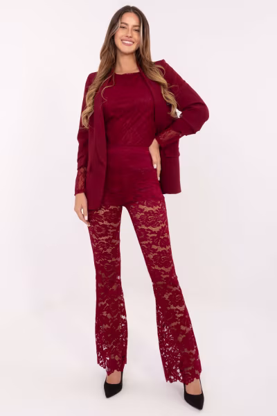 Spodnie Damska Model MI-SP-K69-3.21P Bordo - Italy Moda — zdjęcie 1