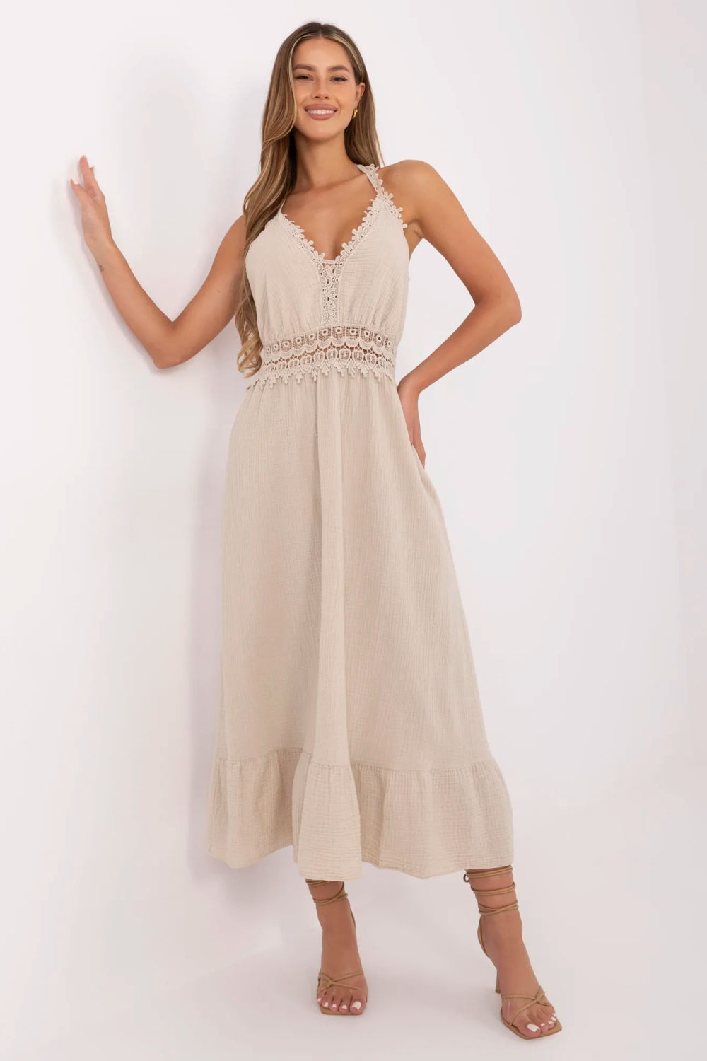 Sukienka Model MI-SK-88573.83 Beige - Italy Moda