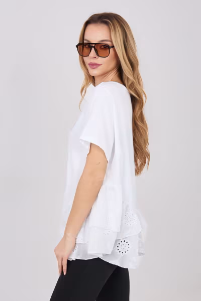 Bluzka Model IT-BZ-81870.18 White - Italy Moda — zdjęcie 3