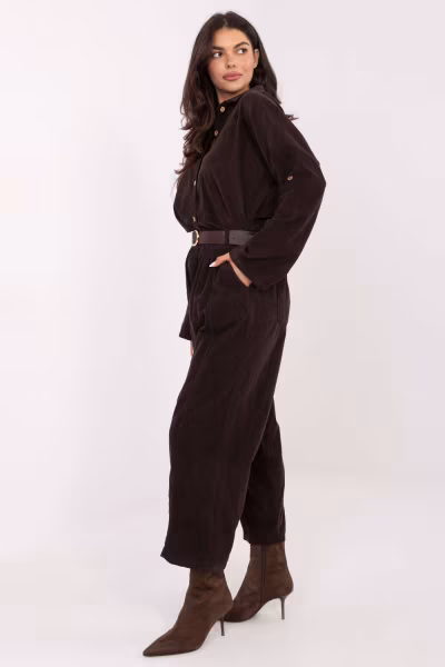 Spodnie Damskie Model IT-SP-258009.83 Dark Brown - Italy Moda — zdjęcie 2