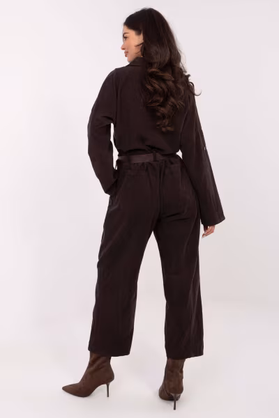 Spodnie Damskie Model IT-SP-258009.83 Dark Brown - Italy Moda — zdjęcie 3