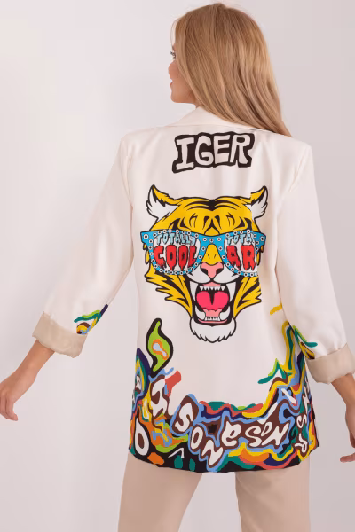 Marynarka Model DHJ-MA-18525-7.67 Ecru - Italy Moda — zdjęcie 3