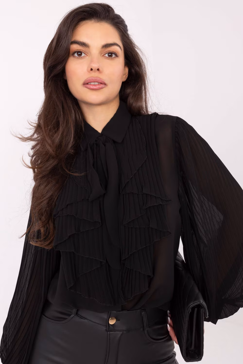 Koszula Damska Model MI-KS-A2818.09 Black - Italy Moda