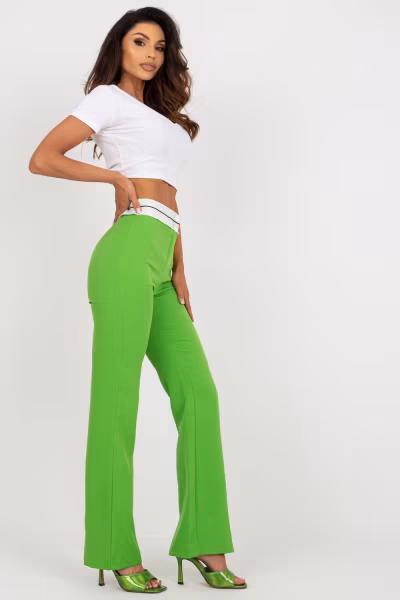Spodnie Damskie Model DHJ-SP-6971.32 Light Green - Italy Moda — zdjęcie 2