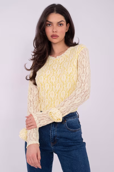 Bluzka Model IT-BZ-9950.79 Light Yellow - Italy Moda — zdjęcie 1